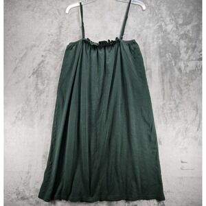 Dark Green Women’s Nightdress Slip with Spaghetti Straps